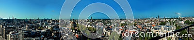 Panoramic view of old city, amsterdam Editorial Stock Photo